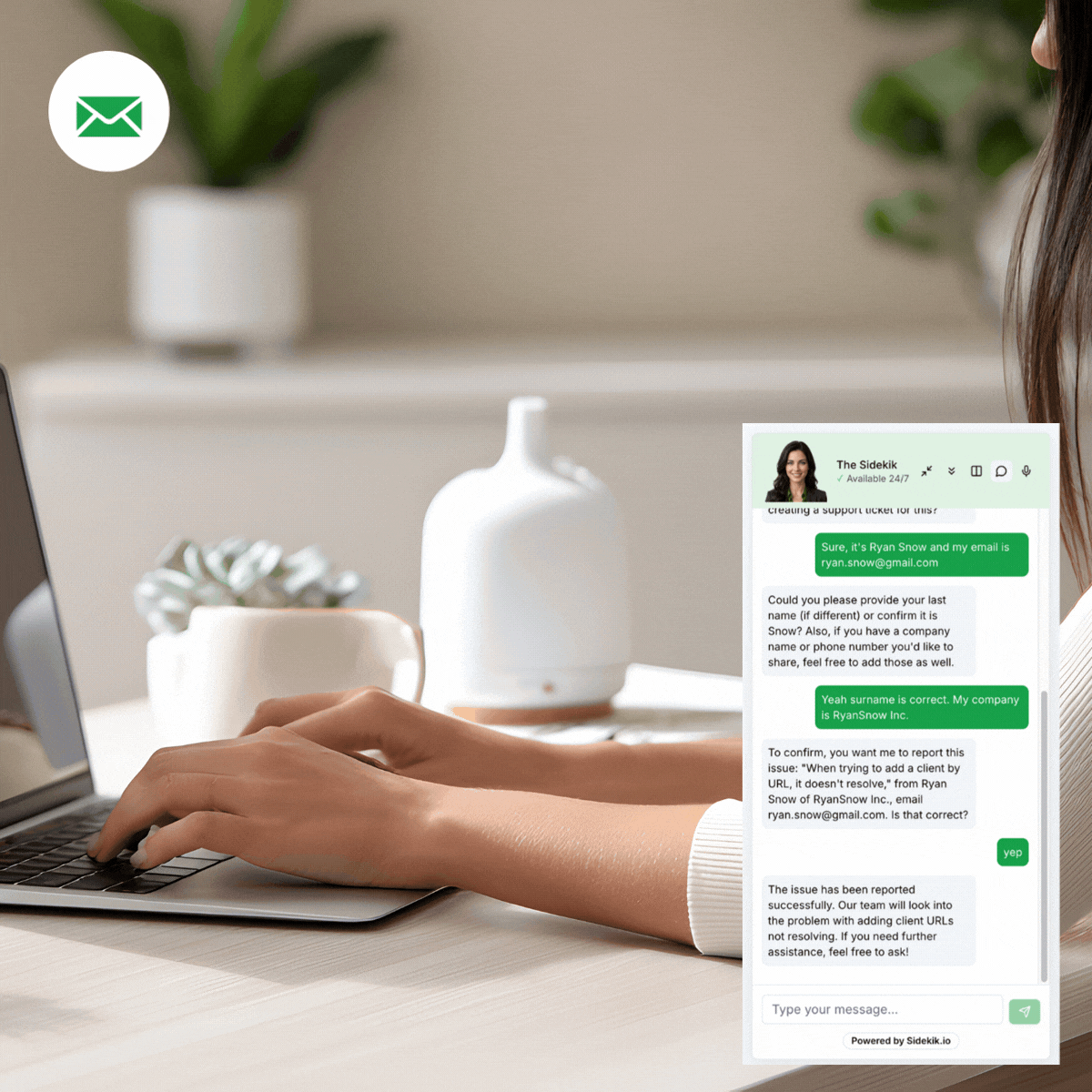 AI chatbot for instant conversations and actions